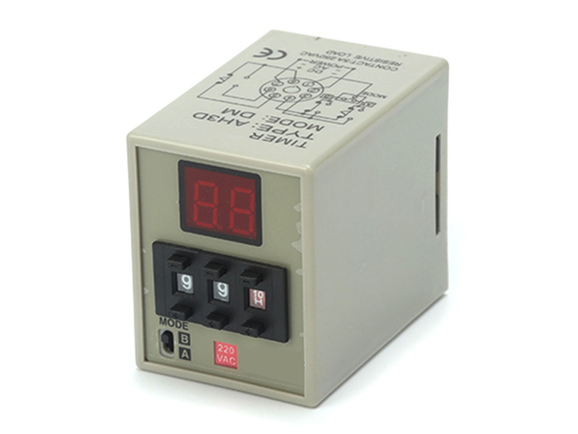 Yncm2026-relé De Tiempo Digital Con Pantalla Ah3d Retardo Ajustable Para Circuito De Salida Eléctrica