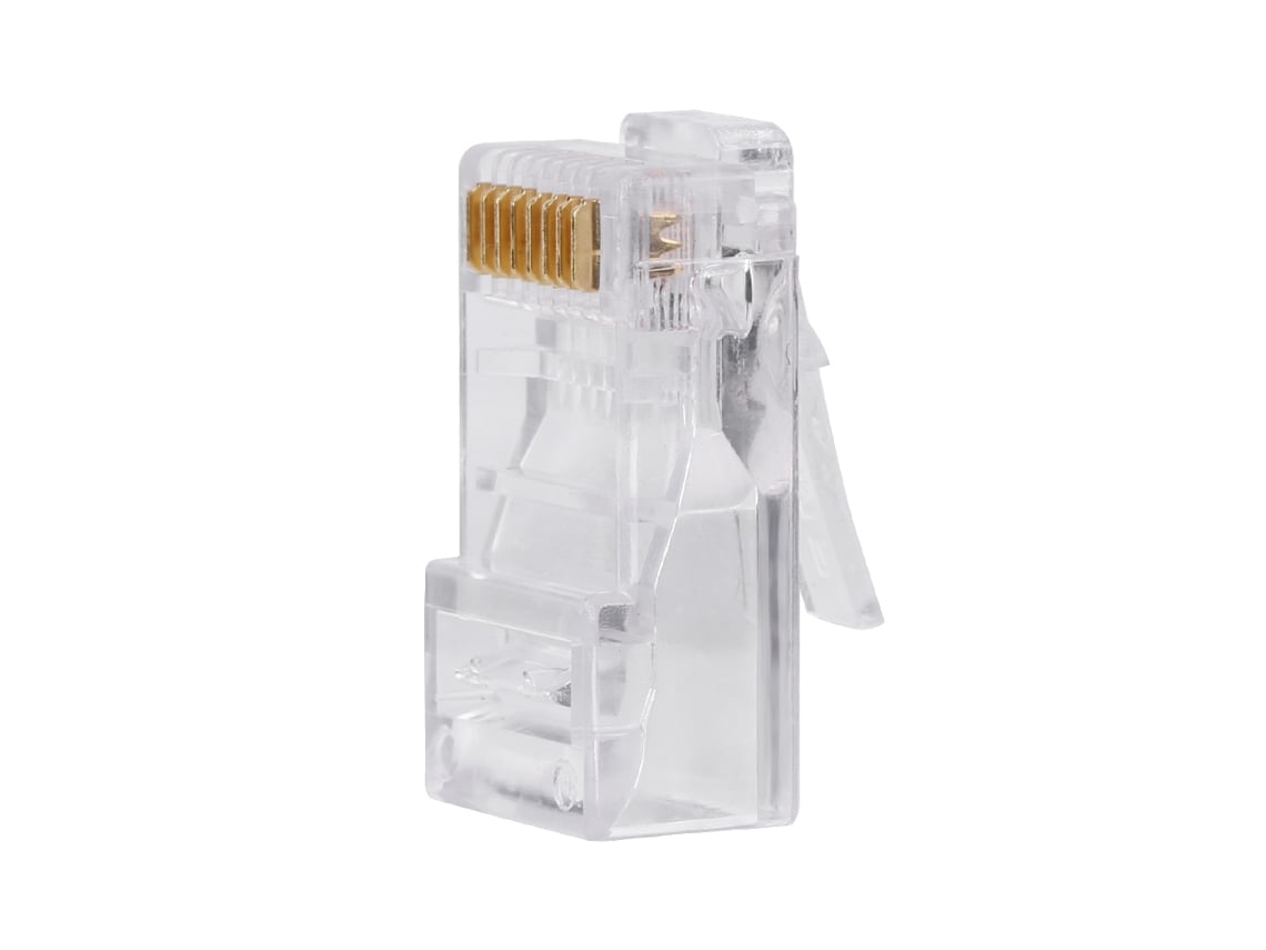 100 Pcs Conector Rj45 8p8c Modular Plug Para Cabo De Rede Cat5 Cat5e Placas De Cabeça De Cabo
