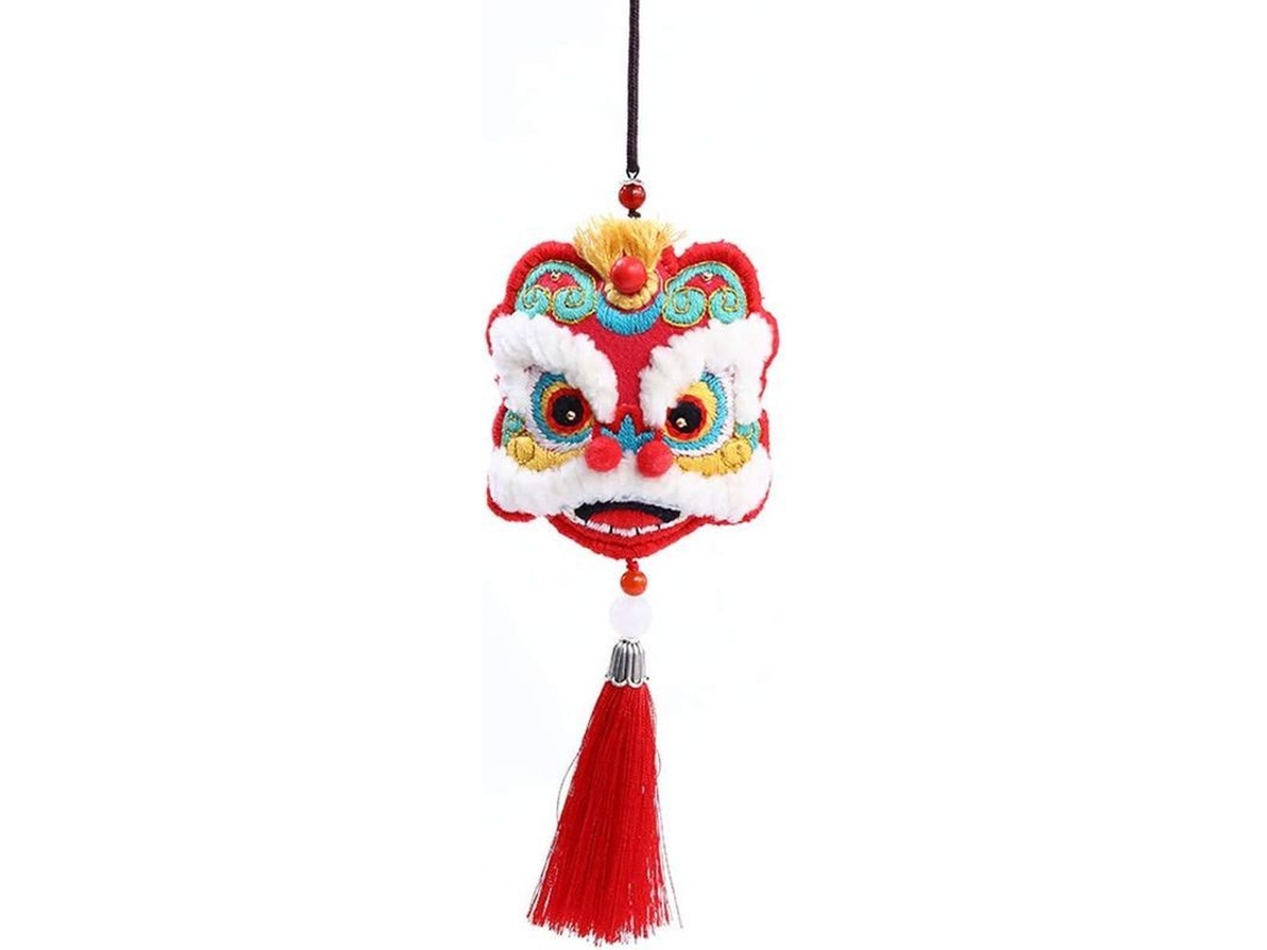 Kit De Bordado Para Principiantes Mascota Baile De León Manual Diy Arte Decoración Regalo De Suerte Rojo