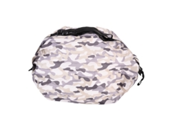 Bolsa De Almacenamiento Portátil, Plegable E Impermeable Para Viajes Y Compras, Color Gris Camuflaje.