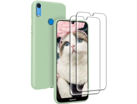 Carcasa + Protector Huawei Y6S 2* HONGWE. Verde