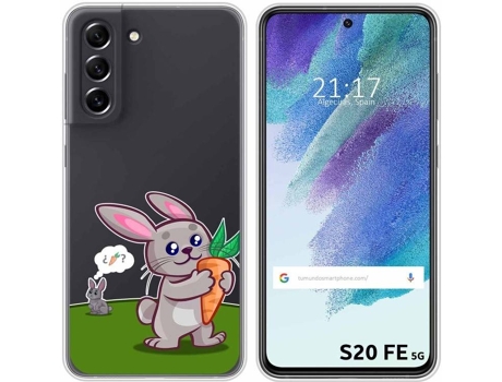 Carcasa Samsung Galaxy S21 FE 5G TUMUNDOSMARTPHONE Conejo Multicolor