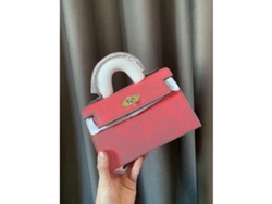 2026-bolso De Cuero Para Mujer Mini Generación Segunda Kelly Bolsa De Hombro Messenger De Cuero Auténtico