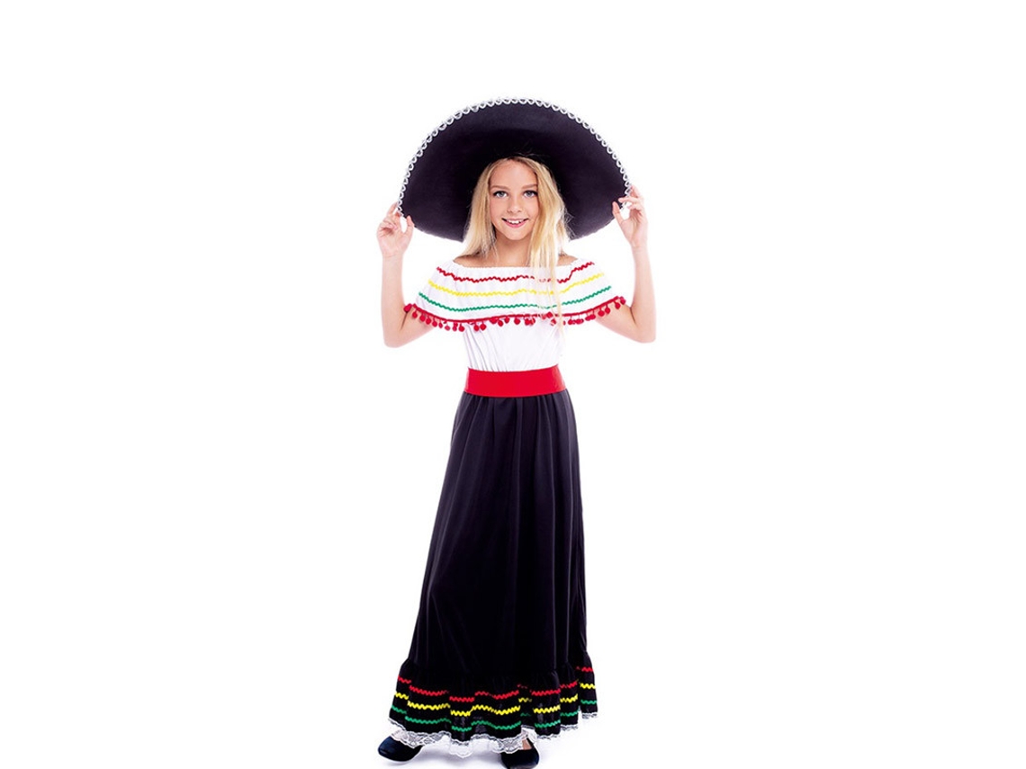 Disfraz de Niña PARTILANDIA belleza mexicana con falda (Tam.: 3-4 anos)