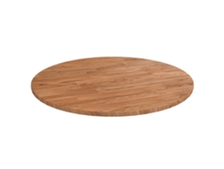 Tablero de mesa redondo Ø50x1,5 cm roble tratado marrón claro DKD HOME DECOR