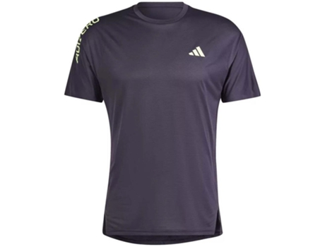 Camiseta de Hombre ADIDAS Corta Adizero Morado (L)