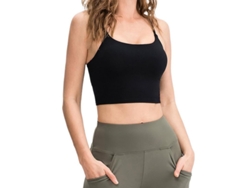 2026-brassière Sport Sans Couture Pour Femmes Couleur Unie Élastique Fitness Yoga Top Crop Casual