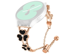 Para Syncup Relógio Infantil Pulseira De Coração Trevo Decoração Liga De Zinco Pulseira De Metal Ouro Rosa