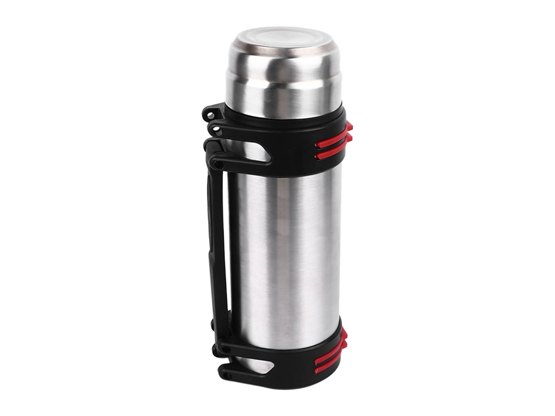 Botella Térmica De Acero Inoxidable De 2 Litros Con 2 Tapas A Prueba De Fugas Y Asa Portátil Para Senderismo.
