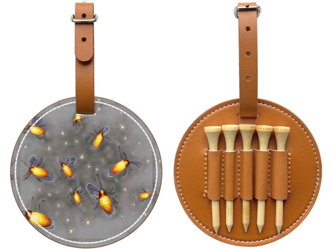 Bolsa para tees de golf Fireflies, negra. Fácil de transportar y más práctica para jugar al golf.