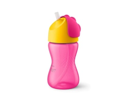 Vaso con Pajita AVENT (300ml 12m+ Rosa)