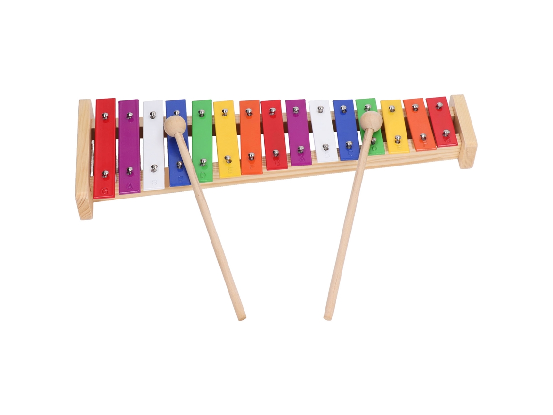 Yncm-xilófono Educativo De 15 Notas Colorido Con 2 Mazos Para Niños, Instrumento Musical Infantil Glockenspiel