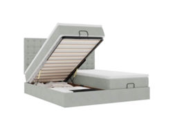Maison Exclusive - Estructura Cama Otomana Colchones Terciopelo Gris Claro
