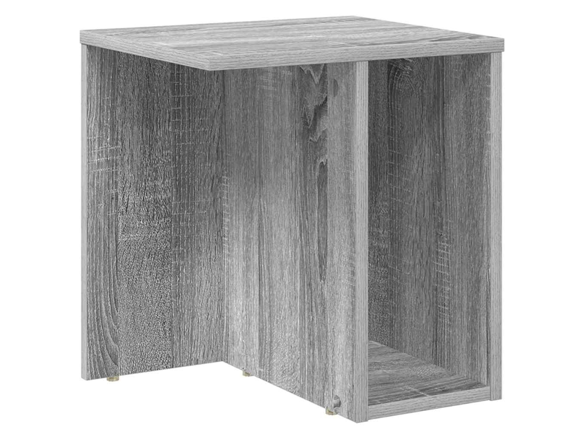 Mesa auxiliar | Mesa de centro | Mesa de comedor, Gris Sonoma, 37 x 32 x 40 cm, Madera procesada