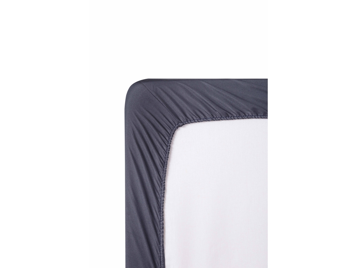 Sábana Bajera Ajustable 140 x 190/200 cm de Microfibra Cepillada Extra Suave Gris Oscuro TODOCAMA