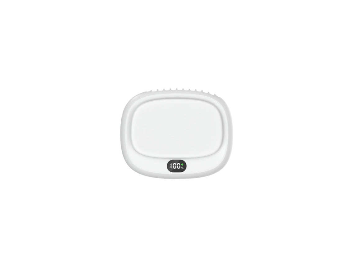 Ventilador portátil ultraligero Digitallab, indicador de batería restante, recargable, silencioso (blanco)