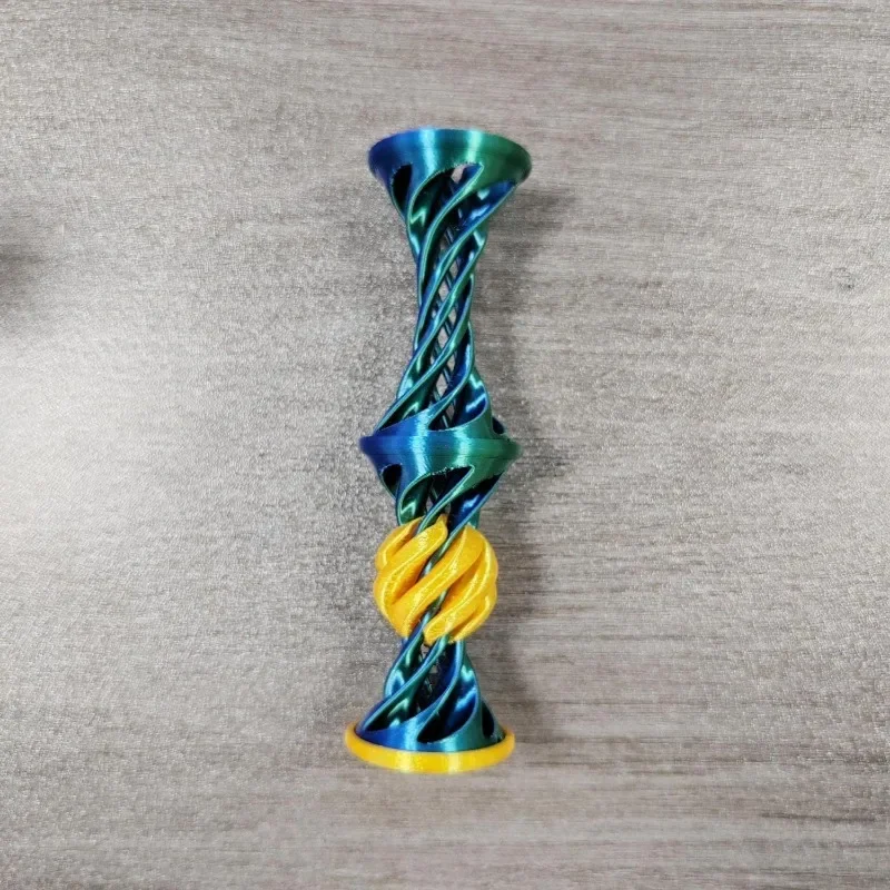 (azul) Juguete De Dedo Con Forma De Lanzadera Piramidal, Árbol En Espiral, Adorno Antiestrés