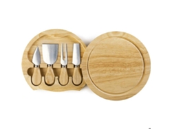 Conjunto de Cuchillos de Cocina + Tabla IBIILI (Madeira)