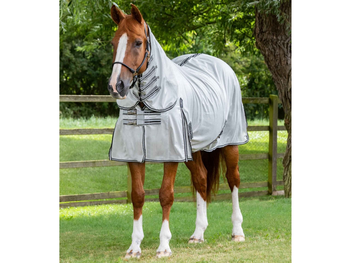 Manta antimoscas con cubrecuellos para caballos Fly Lite PREMIER EQUINE