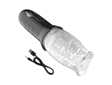 Masturbador vibrador giratorio para hombres, masaje de pene, masturbador masculino, vibrador de glande (negro) YIZHOOD