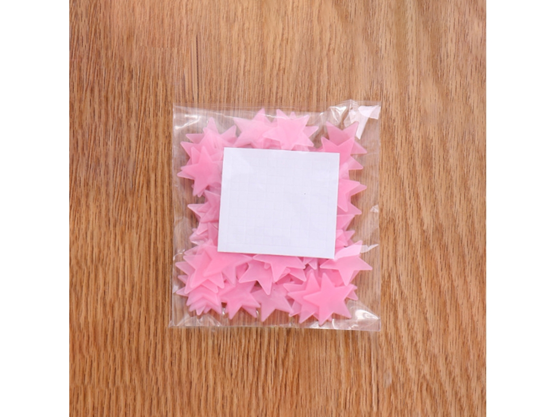 Pegatinas luminosas de estrellas para habitaciones infantiles - 100 unidades