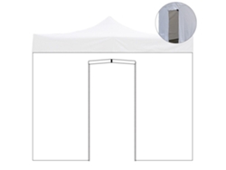 Cobertor lateral impermeable blanco 2x2m con puerta enrollable para cenador resellable DIVINA GARDEN