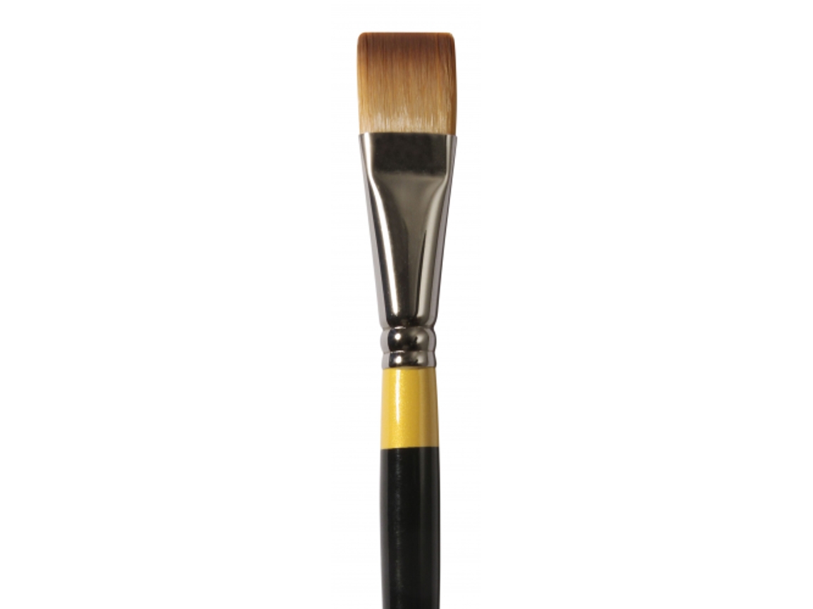 Pincel Sintetico Plano Corto Acrilico Mango Corto S.55 (3/4'' 20,64 Mm)