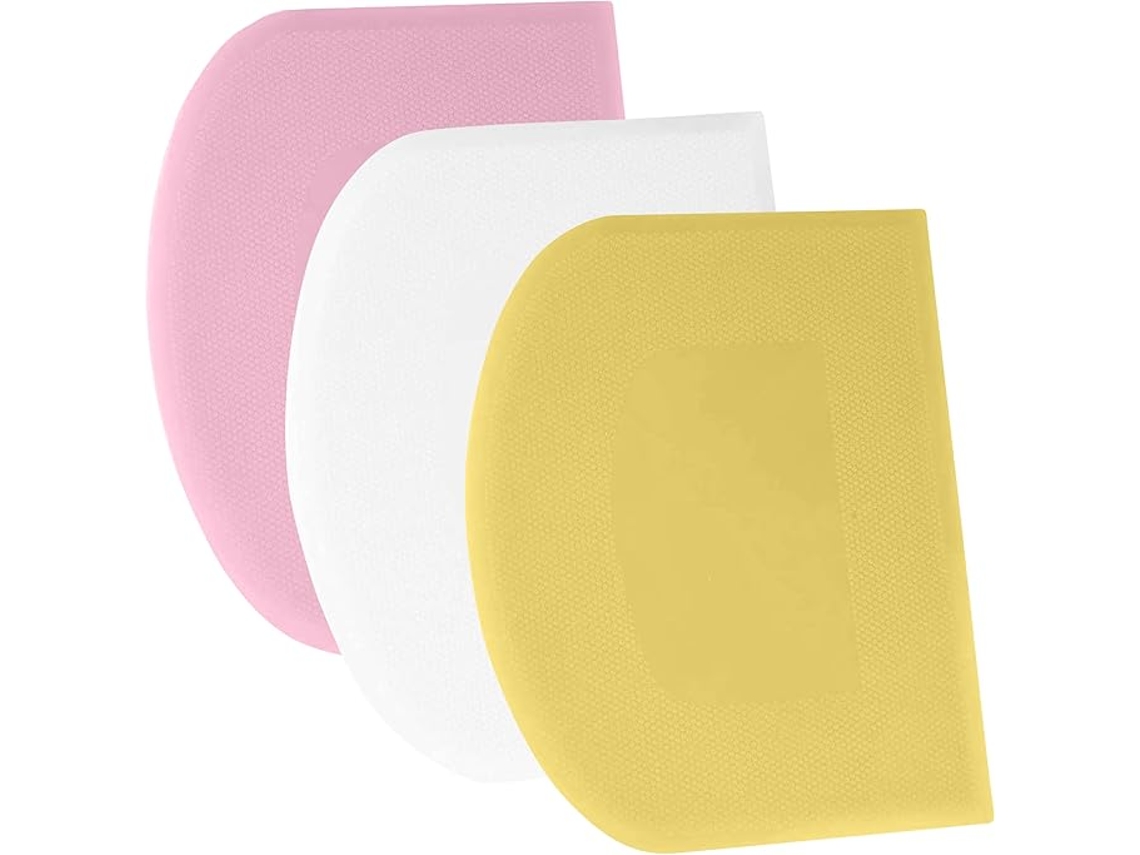 Raspador De Masa - Juego De 3 Cortadores De Masa De 4,7 X 3 Pulgadas - Flexible - Antideslizante - Accesorio De Repostería