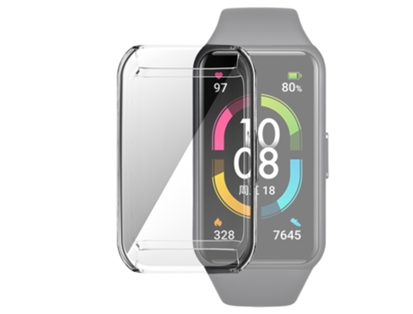 Huawei Band 6/6 Pro/Honor Band 6 Funda protectora de galvanoplastia de TPU de cobertura total (Transparente)