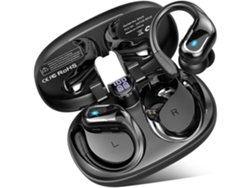 Earbud Sport Auriculares inalámbricos Bluetooth 5.3 con micrófono con cancelación de Ruido Auriculares estéreo de Alta fidelidad 75H con Pantalla LED y USB-C VEANXIN