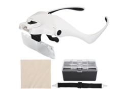 Lupa Con Lentes De Aumento Para Lectura, Bordado, Mantenimiento, Escultura, Lente Led, Con Cabezal Y Soporte.
