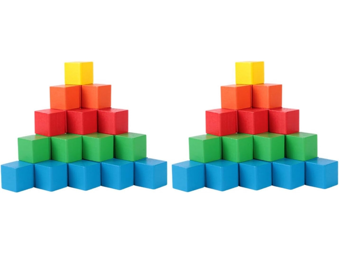 Juego De Rompecabezas De Cubos De Construcción De 40 Piezas, Cubo Educativo Para Niños Y Niñas