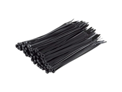 Paquete De 100 Clips Negros Para Cables, De 200 X 4,8 Mm, De Nailon Resistente A Los Rayos Uv, Para La Gestión De Cables, Uso Doméstico, En El Jardín Y Comercial.