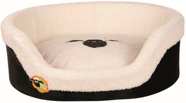 Trixie Cama La oveja shaun para perros blanco negro 85x65 cm pelo