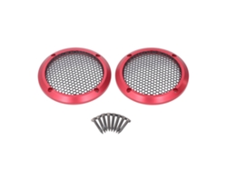 2 Rejillas Protectoras Redondas Negras Para Altavoces De Coche Con 8 Tornillos, Diámetro Exterior De 97 Mm.