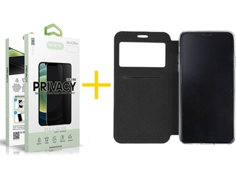 Kit Funda + Protector de Pantalla Samsung Galaxy S20 FE 5G ACCETEL Anti Spy Gandy Flip (Negro)