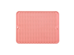 Alfombrilla aislante de goma antiadherente rosa para cocina