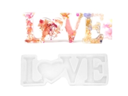 Molde De Silicona 3d Con La Letra Love Para Decoración Diy Con Resina Epoxi