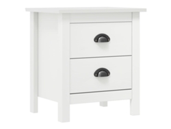 Mesa de Cabeceira LOVELY HOME Mesinha Hill 46X35X49,5 Cm Pinho Maciço Branco