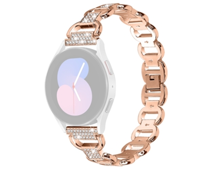 Correa de metal liberación rápida 20mm decoración de diamantes de imitación para Huawei Watch GT 2 42mm/Honor Magic Watch 2 42mm - oro rosa
