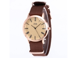 Reloj De Pulsera De Nylon Con Strass Para Estudiantes De Moda J55(café)