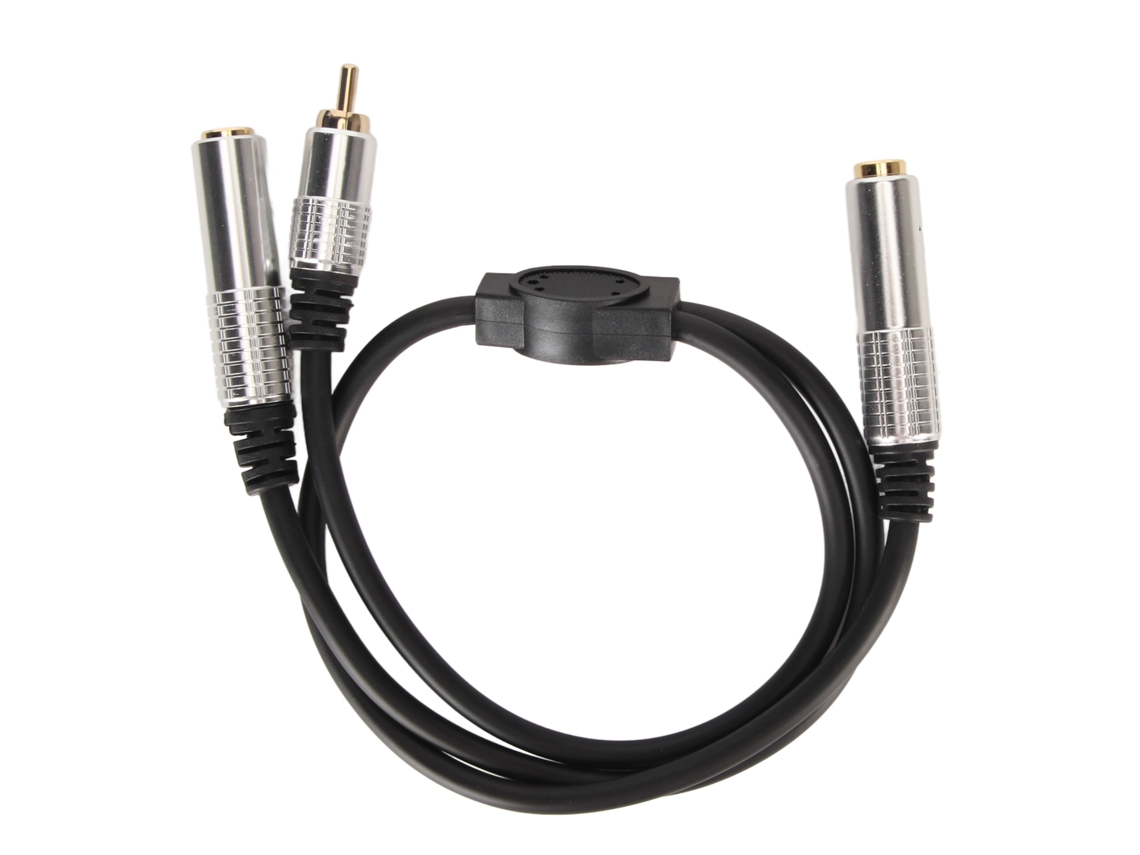 Cable Divisor En Y Chapado En Oro De 6,35 Mm Hembra A 6,35 Mm Hembra, 0,5 M, Para Micrófono Y Altavoz.
