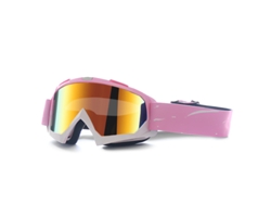 Gafas deportivas Csyy HD para ciclismo, esquí y deportes al aire libre (montura rosa y blanca, lentes amarillas)