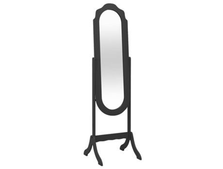 MAISON EXCLUSIVE Espejo de pie madera contrachapada negro 45,5x47,5x160 cm
