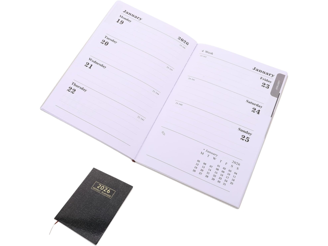 Caderno Planejador Diário Com Calendário Semanal E Mensal, Planejador De Viagem Portátil.