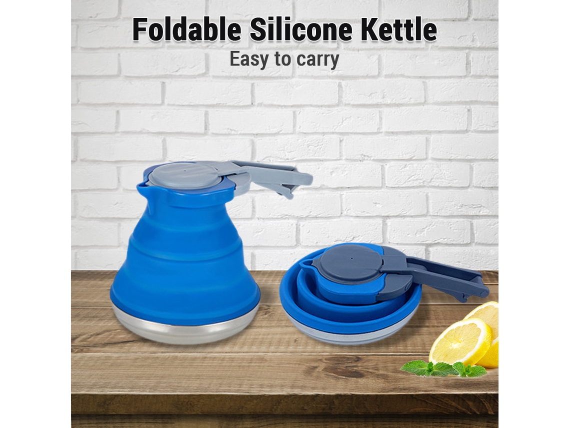 Tetera plegable portátil de silicona de 1500 ml para exteriores