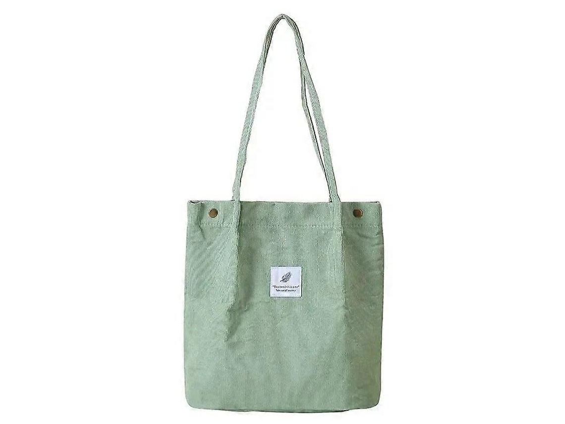 Bolsa De Compras Feminina Casual Dobrável Em Veludo Cotelê, De Alta Qualidade, Ecológica E Reutilizável, Leve E Com Alça De Ombro. Venda Por Atacado.