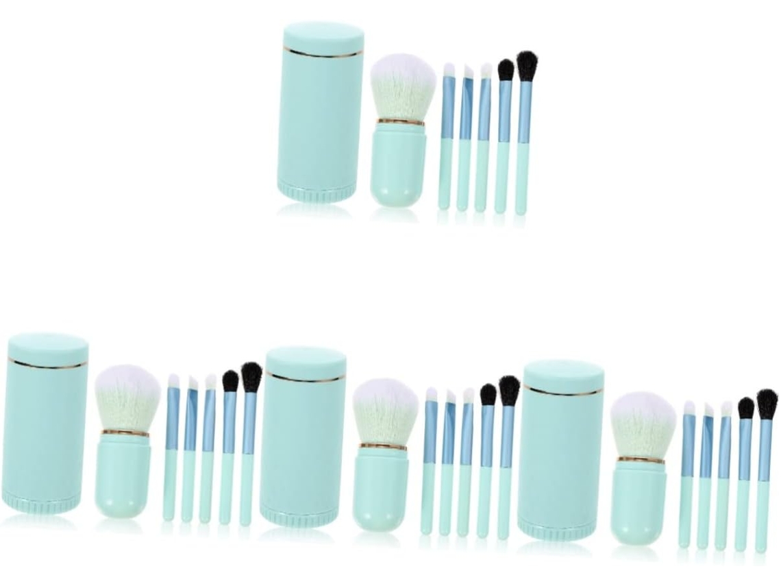 4ensembles Sy De Pinceaux Maquillaje Fibres Artificielles Avec Espejo Portátils Pour Et Spéciaux