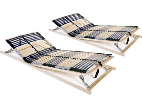 vidaXL Mesitas de noche de láminas 2 unidades con 42 láminas 7 zonas 70x200 cm