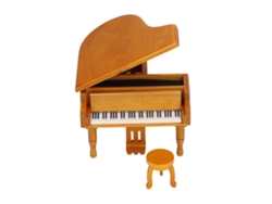 Caja de música de madera Baok con forma de piano, regalo decorativo de imitación para Navidad, cumpleaños y San Valentín.